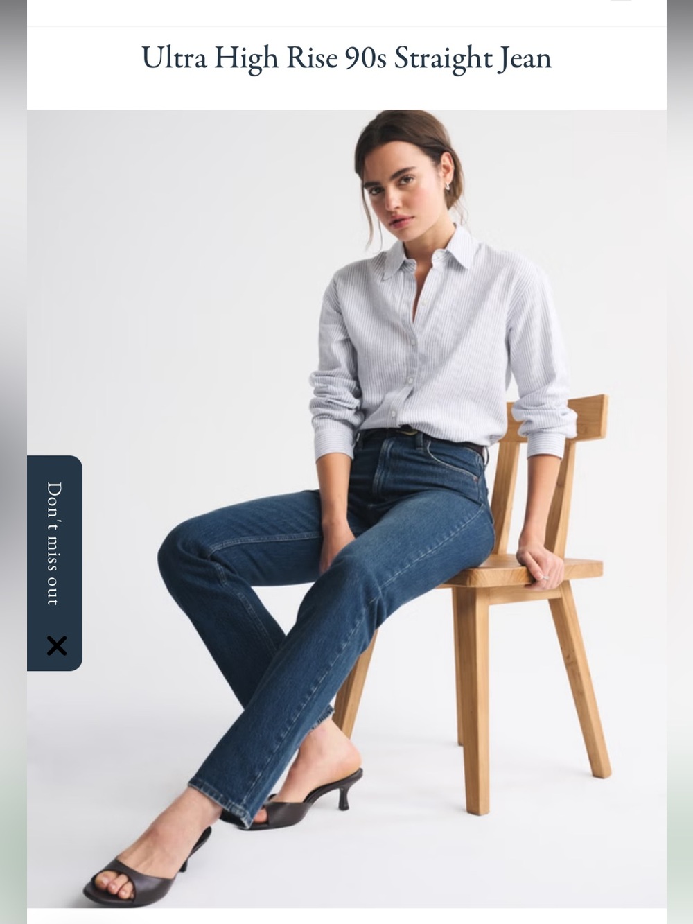 Abercrombie & Fitch curve love 90’s straight jean